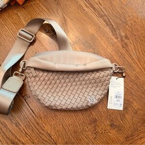 CALIA by Carrie Underwood Beige Woven Crossbody Bag